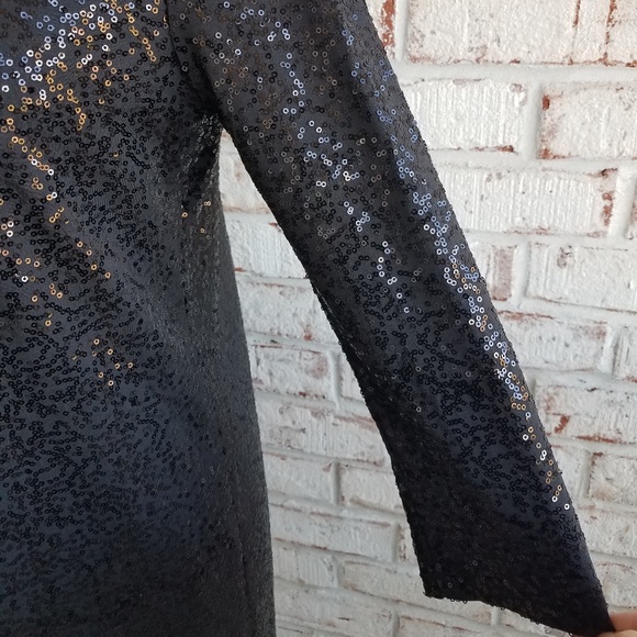 Tahari Sequined Cocktail Dress Scoopneck Small - Picture 3 of 7